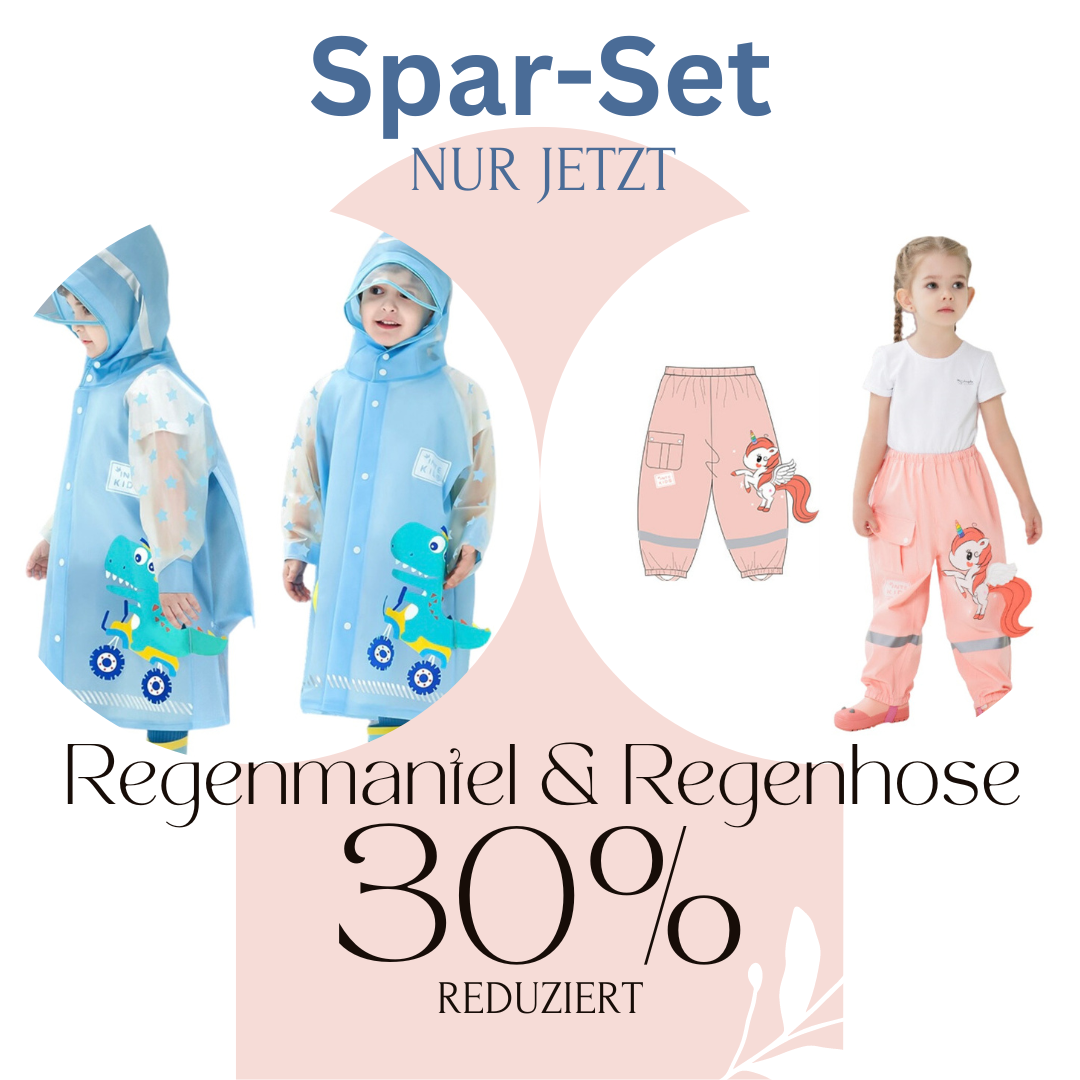 Kroko Regen Set I Wasserdichte Regenhose und Regenmantel